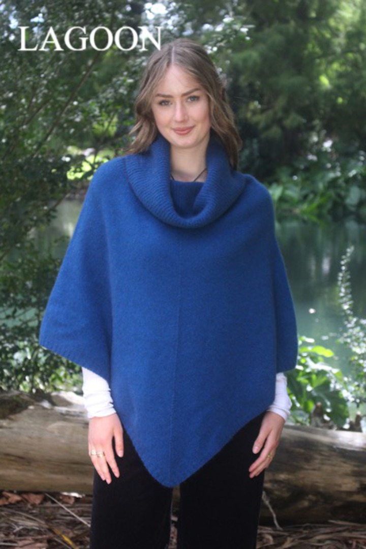 Lothlorian Merino Possum Cowl Neck Poncho image 2